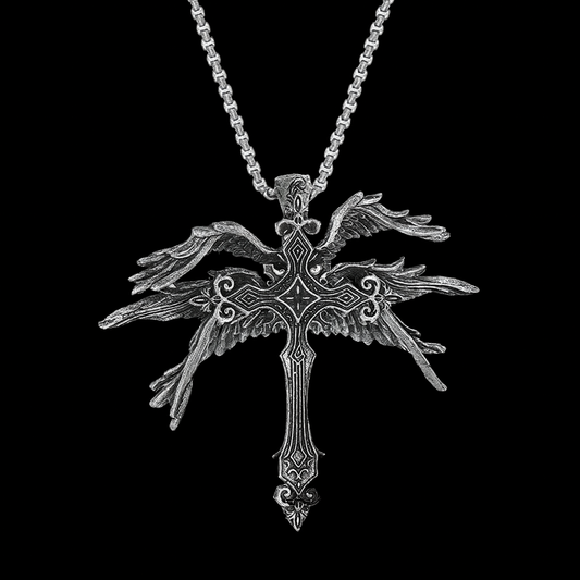 Wings of the Fallen Cross Pendant