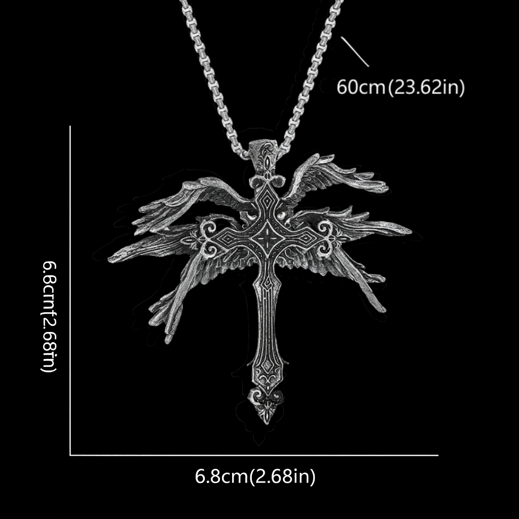 Wings of the Fallen Cross Pendant