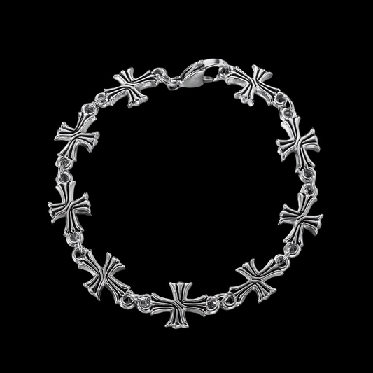 Gothic Barbed Cross Chain – Necklace/Bracelet Duo