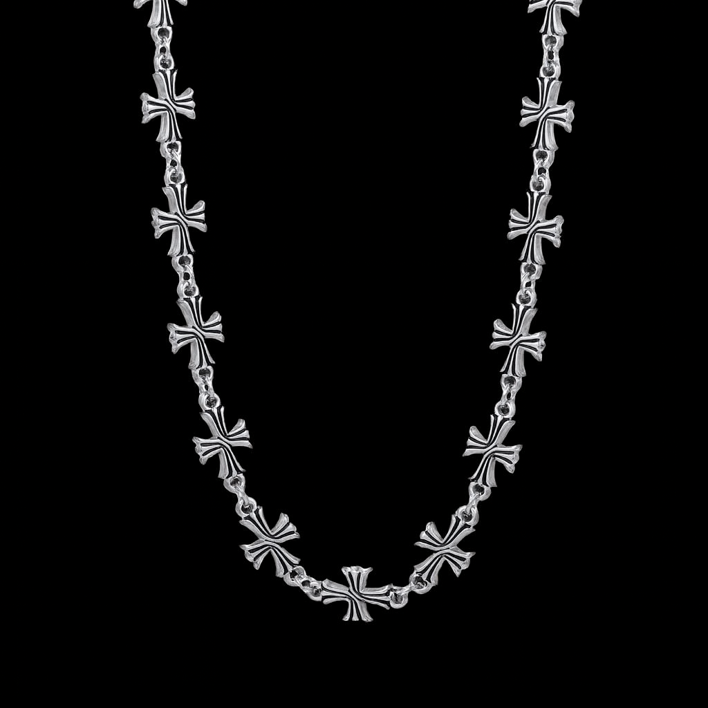 Gothic Barbed Cross Chain – Necklace/Bracelet Duo