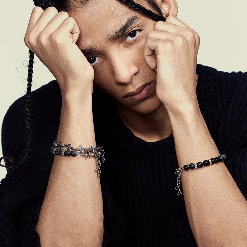 Gothic Barbed Cross Chain – Necklace/Bracelet Duo